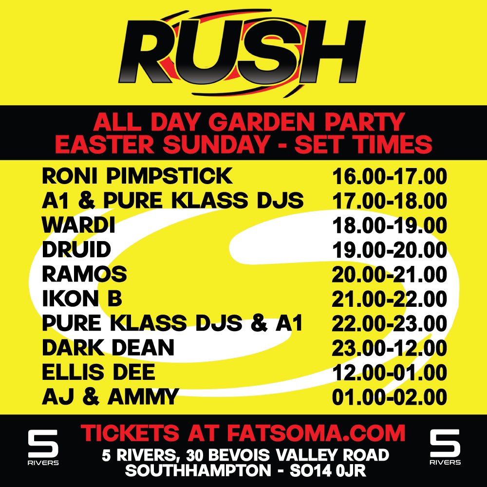 This is happening Easter Sunday Outside Rave up all dayer.

fatso.ma/U86E