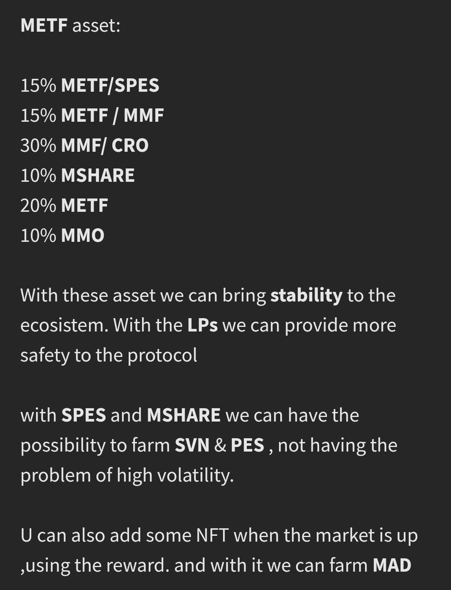 Is important to bring advice and good feedback for the <a href="/MMFcrypto/">Na Dai</a> community . that's my advice for $METF, the real key of the  project in the ecosistem  .

like and retweet to let the teams know it

<a href="/mad_sequence/">Seq | MM | ?</a> <a href="/mad_canvas/">The Canvas</a> <a href="/KatsuDonSan_MMF/">Ivan</a> @MMFHenry
