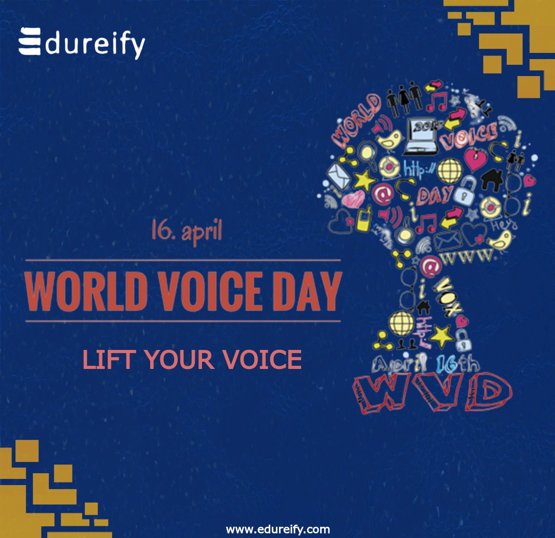 'Happy World Voice Day'
Your Voice Matters🧑‍🎤Lift Your Voice

#wvd #wvd2022 #edureify #edureifykaropadhaikaro #exam #student #education #worldsvoiceday #worldvoiceday2022 #världsröstdagen #världsröstdagen2022 #16april