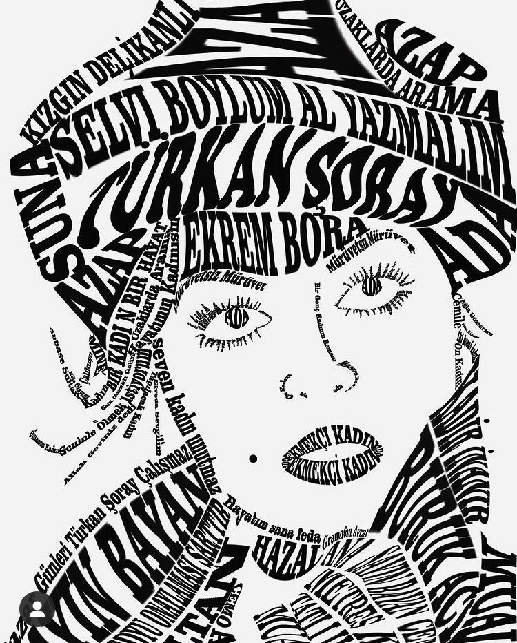 mdijitall's tweet photo. Tipografik Portre... TÜRKAN ŞORAY

#Türkanşoray #GraphicDesign #digitalart https://t.co/oxTwwmR8TC