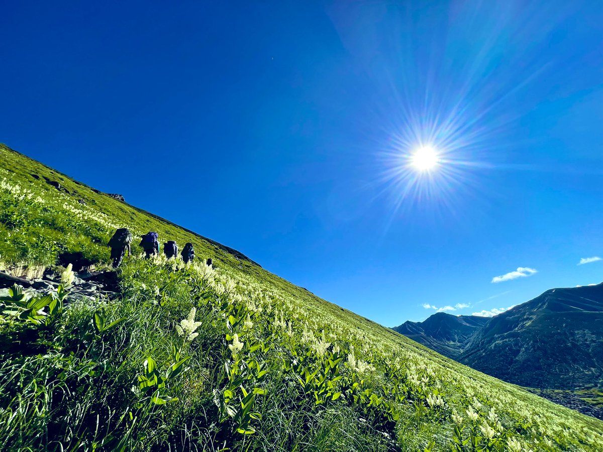 1920_wac's tweet photo. 「縦走登山」

山を繋いで山脈を踏破する登山スタイル。ピークハントと違い、様々な山を登り山域・山脈ごと楽しめる。
日数が必要なため、時間のある学生だからこそできる登山。

山岳部では、夏に3000m級が連なる日本アルプスなどで縦走をします！日本が誇る中部山岳国立公園の大自然を堪能できます！ https://t.co/PunUjO5GlK