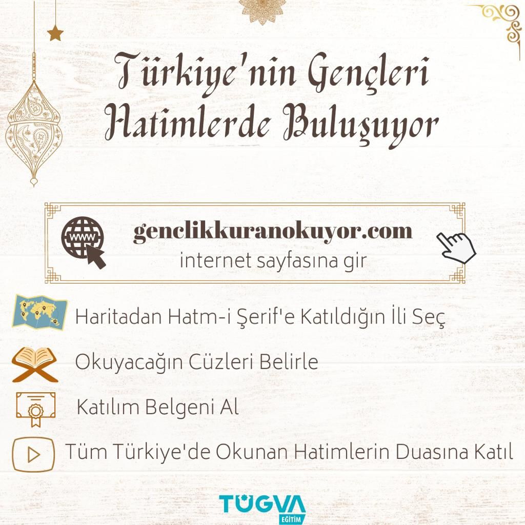 “Gençlik Kur’an Okuyor” düsturuyla yola çıkıyor ve Ramazan-ı Şerifimizi daha da anlamlandırıyoruz. 🌙

Birlikten kuvvet doğduğunu unutmayıp “Ben de hayırda yarışmak istiyorum” diyen tüm kardeşlerimizi bekliyoruz.👇🏻

📌 genclikkuranokuyor.com