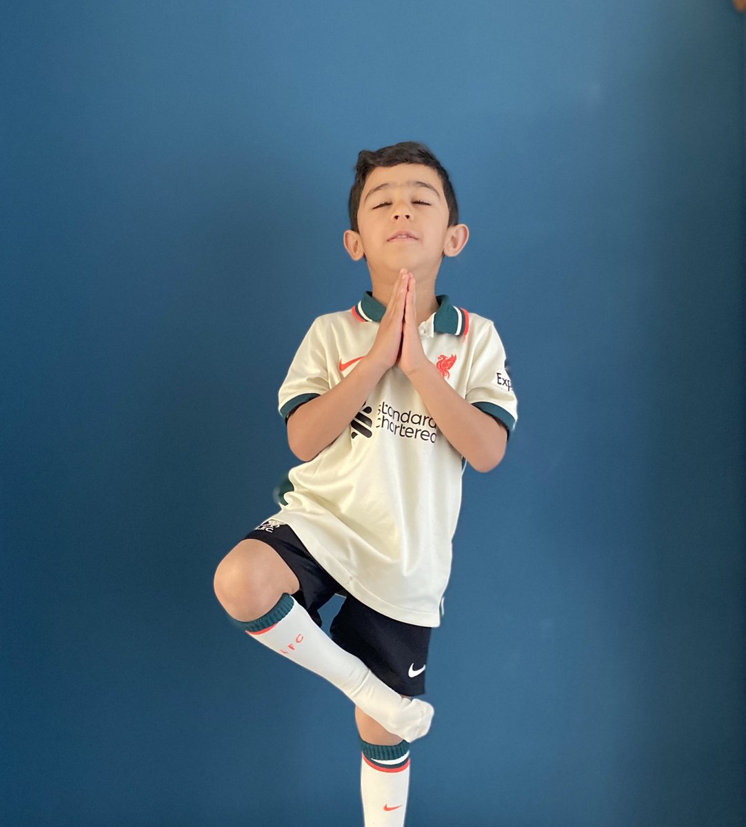 TeacherInDunes's tweet photo. Zayden is match day ready! #OffToWembley #MiniSalah https://t.co/TNZWBpFJkn