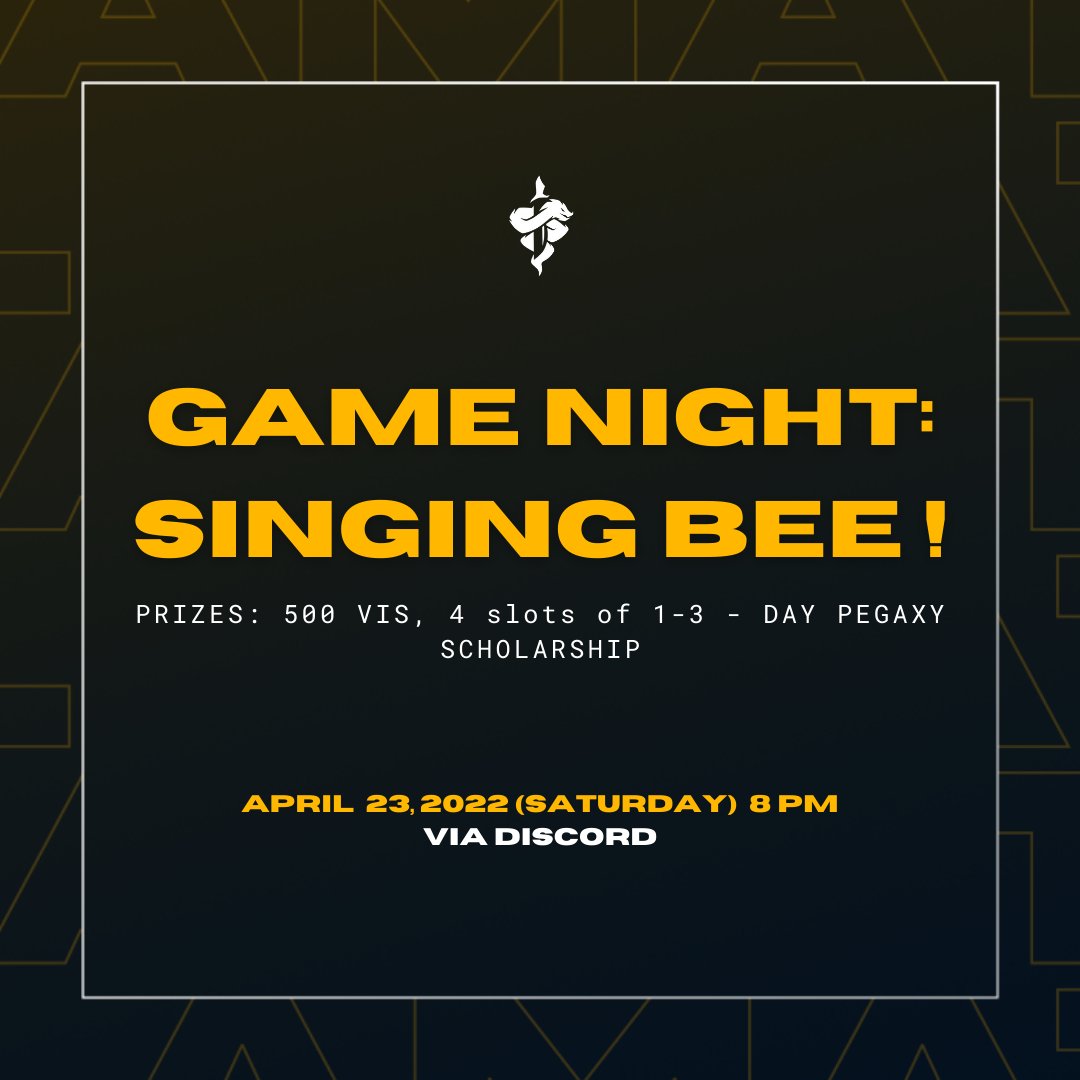 AlamatSquadPH's tweet photo. 🚨  GAME NIGHT: SINGING BEE! 
📌 Mechanics
- The Game master will play a song.
- The first person who will chat/send the mic emoji first, they will then try singing the next part of the song with the right lyrics.

Join us on Discord: https://t.co/Apf9VmPlh8
See you there! https://t.co/NRht3x8qcR