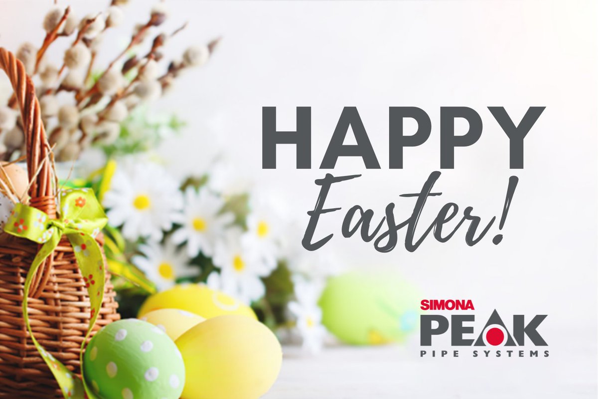 As we celebrate our first Easter as part of the Simona Group of Companies, we would just like to wish all of our valued customers and suppliers a very happy Easter weekend. The business will resume as normal on Tuesday, enjoy! 😀🐰🐣 #HappyEaster #PeakPipeSystems #Simona