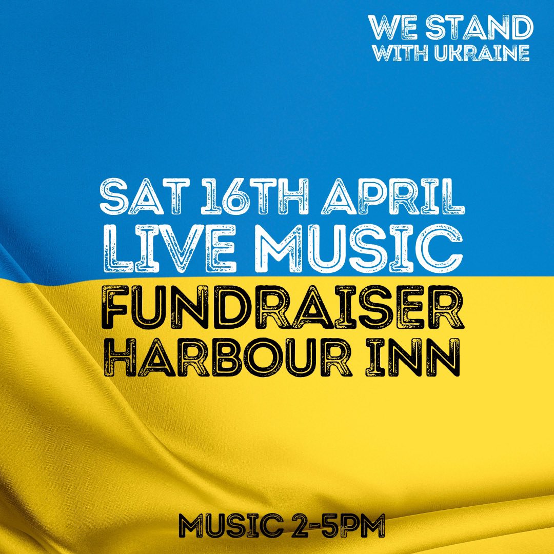 Join us in aid of the Ukraine DEC appeal today! Live music from 2-5pm! We’ve got a jam packed roster of musicians! #livemusic #solva #visitsolva