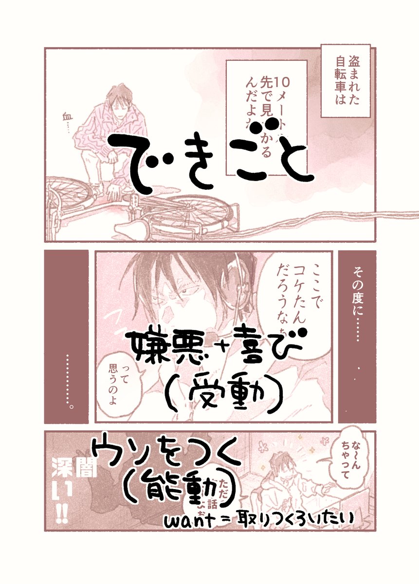 6期の課題。1ページのやつは、またべっこでやるけども、この漫画だと、こんな感じかな…?と思いながら描いてみた。できごと多い。

#コルクラボマンガ専科 