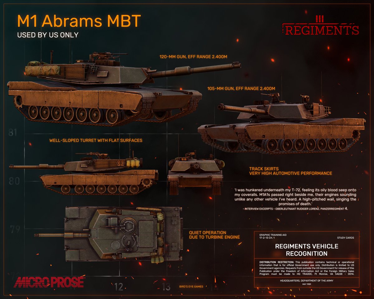 RegimentsRTS's tweet image. Continuing with the US Vehicle Recognition Cards series, let's take a look at the American vehicles themselves.
#screenshotsaturday #microprose #pcgaming #gamedev #madewithunity