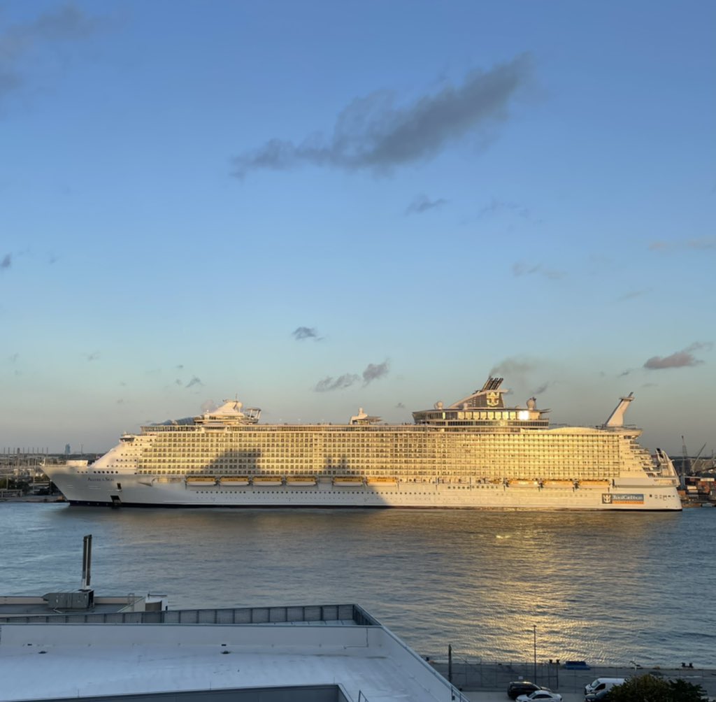 Good morning #AllureoftheSeas from #CelebrityApex @RoyalCaribbean @CelebrityCruise