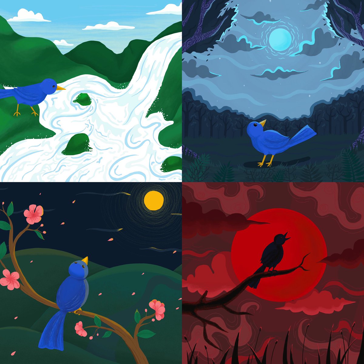 BlueBirdGangst's tweet image. Let’s explore the world with Bluebird.
💧 Fall
🌙 Over the moon
☀️ Blood moon 
🍬 Blue moon
💙 Price 0.06 $ETH
Click:opensea.io/collection/blu… 
#NFTs #NFTCommunity #opensea