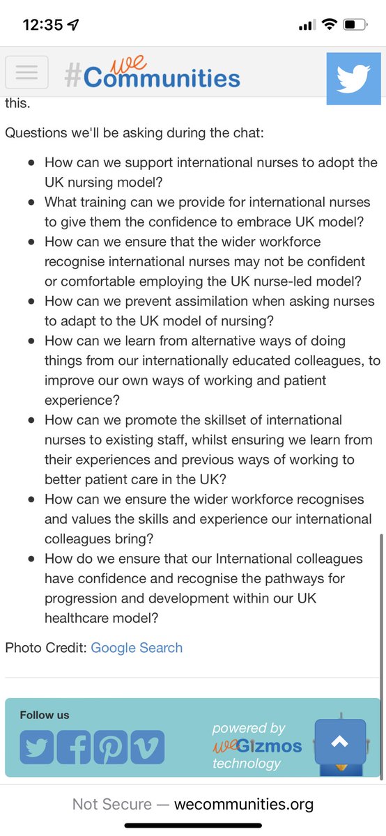 How do we help our internationally trained nurses nurse with confidence and inline with UK nursing principles?
Join us next week wecommunities.org/tweet-chats/ch… for #stayandthrive Thursday 8:30pm for a fascinating tweetchat :)