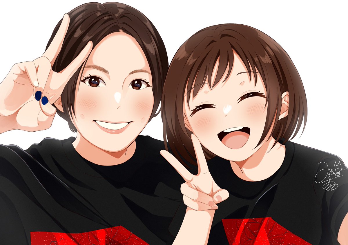 「金元寿子×羽沢つぐみ

 #バンドリ 」|みつまめのイラスト