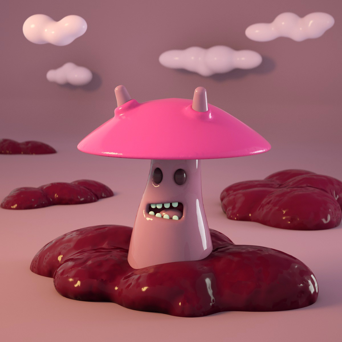 TiniTorres44's tweet photo. our friend grows up in very strange places. #cinema4d #hicetnunc #NFTs #NFTartist https://t.co/qP4PuCBcvp