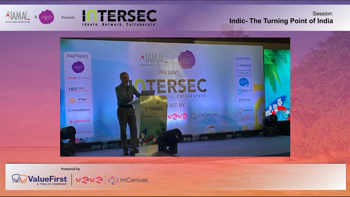 IAMAIForum's tweet photo. @rajeshkalra in his keynote address at #intersec22 shared some invaluable insights. He gave emphasis on how the internet has seen a substantial rise in local language content consumption and how publishers have leveraged it with exceptional ROIs.
#IAMAI #iamaievents #offsite https://t.co/guZcWazoYf
