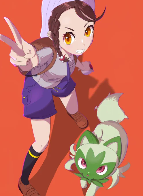SV主人公ちゃん#ポケモンイラスト #Pokemon #ポケモンSV 