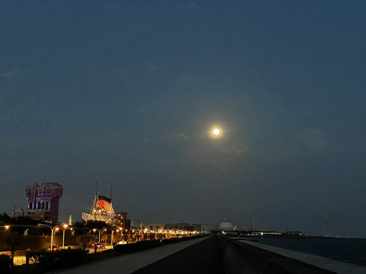 n_non's tweet photo. 桜散り山萌黄色に染まる季節になりました🌱 明日の未明は満月なのですね🌕 久しぶりに海風に当たって来ました🛳

#ピンクムーン
調べてみたらいろんな呼び方があるようですね！
#満月 #moon #fullmoon #PinkMoon #SproutingGrassMoon #FishMoon #EggMoon #PaschalFullMoon #SuperPinkFullMoon https://t.co/xyeyQzIQZc