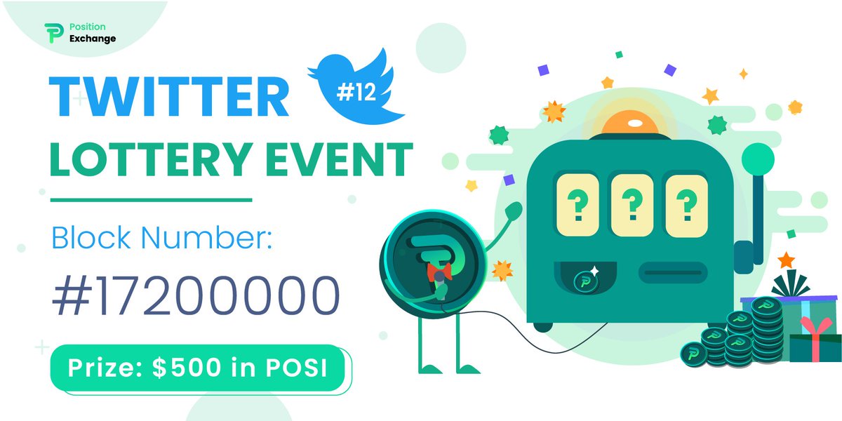 Position Exchange (@positionex) on Twitter photo POSI Twitter Lottery #12 with $500 in POSI as a Prize 🤑
1. Follow us on <a href="/PositionEx/">Position Exchange</a>
2. Like, RT, tag 3 friends & comment 3 numbers between (100-999) 🔥
Participants are only allowed 1 comment! 💯
The winning number will be drawn from block 17200000 on #BSC POSI Twitter Lottery #12 with $500 in POSI as a Prize 🤑
1. Follow us on <a href="/PositionEx/">Position Exchange</a>
2. Like, RT, tag 3 friends & comment 3 numbers between (100-999) 🔥
Participants are only allowed 1 comment! 💯
The winning number will be drawn from block 17200000 on #BSC