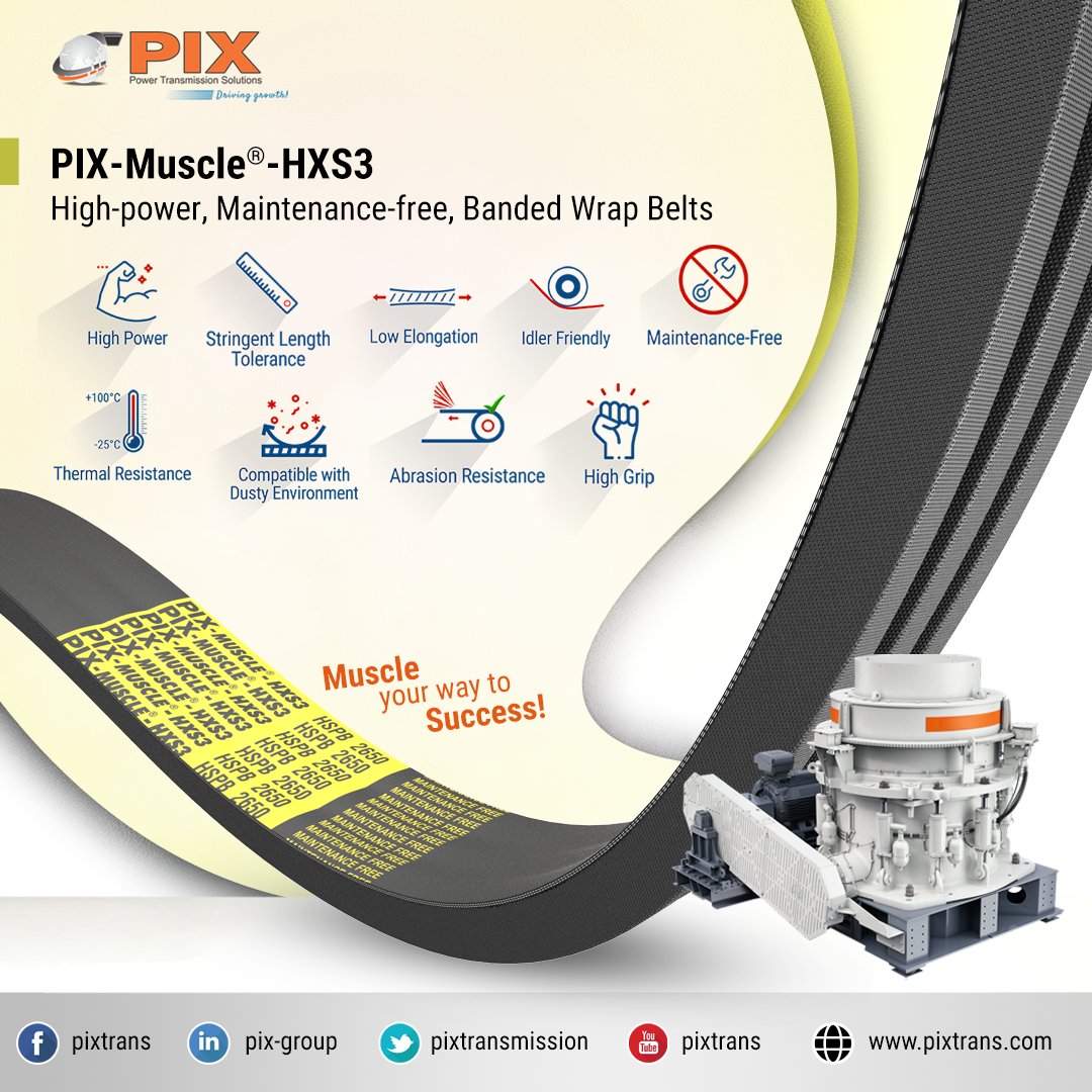 pixtrans's tweet photo. PIX-Muscle®-HXS3 (High-power, Maintenance-free, Banded Wrap Belts)
#PixTrans #PIXForce #PIXTransmissionsLtd #EUROPAGES #wlw @DirectIndustry @AgriExpo.VirtualExpo @BearingNetOfficial #DirectIndustry https://t.co/aomfIq8o9s