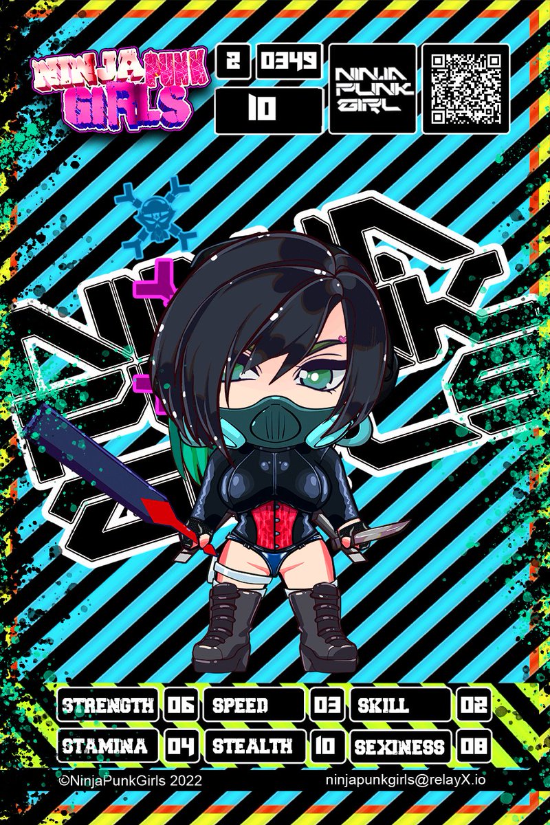 NinjaPunkGirls's tweet image. 😉Who's cooler? Io or Ion? 😈 
Weaker characters can grow stronger and stronger characters can grow weaker depending on the battles they win or lose. If a character loses all their elements, the player loses their card to their opponent! 
Buy them here: 
relayx.com/market/393b1c2…