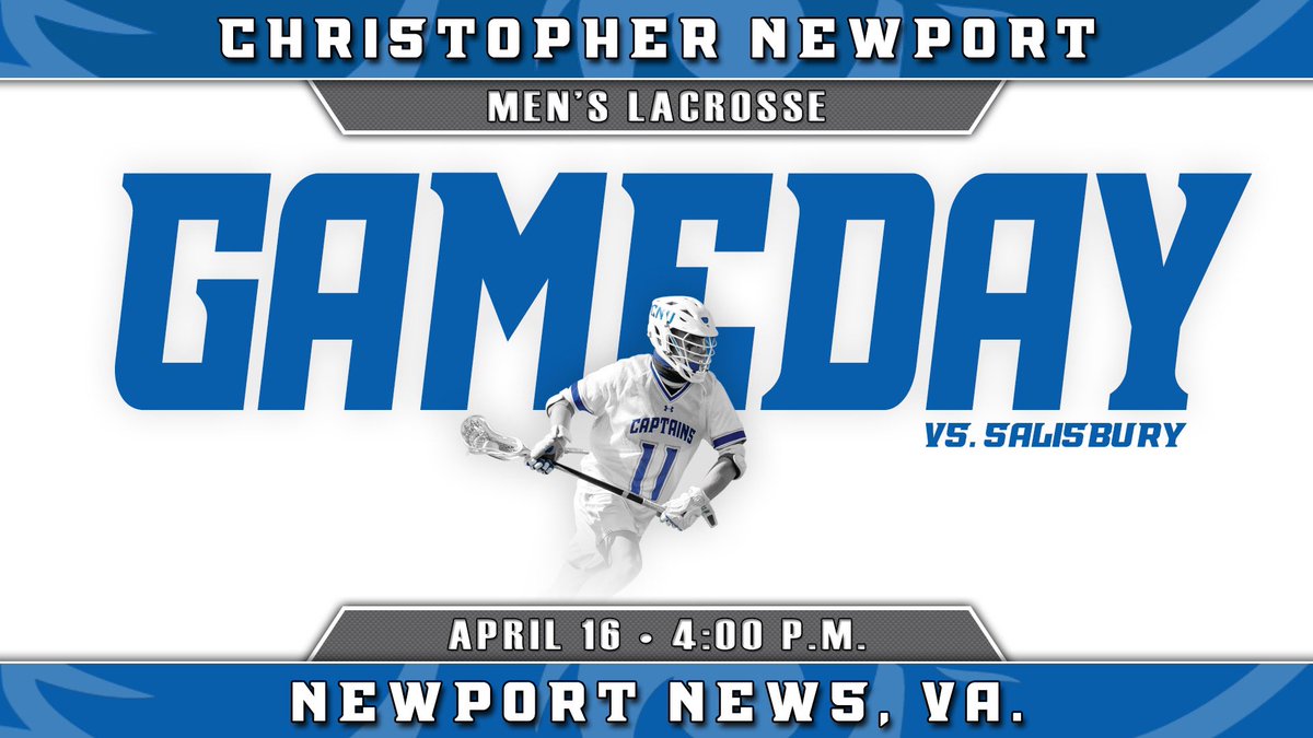 CNULacrosse's tweet photo. GAMEDAY❕The Captains gear up for a #CodeBlue home game against #1 Salisbury University!

🥍 vs. @SalisburyMLAX 
📆 Saturday, April 16th
⏰ 4 pm EST
⛅️ 67°
📍 Jennings Family Stadium
📺 https://t.co/KYRlvq8uZR
📊 https://t.co/8jo5a3kpQS

#FillTheFactory #GoCaptains #WIN https://t.co/Z13726yORe