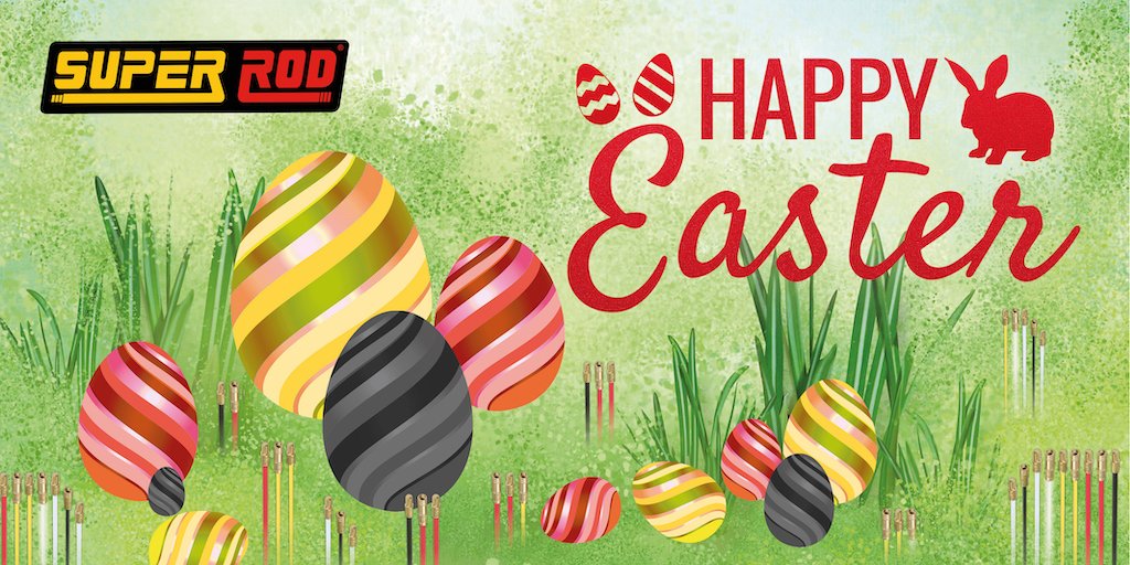 SuperRodUK's tweet photo. Wishing our Twitter community a Happy Easter π£ π
Time to relax, stuff your face with chocolate and spend time with the family π«π
Who is ready for a beer in the garden? π»
#happyeaster #qualitytime #superrod #timesavingtool https://t.co/NqYNOd7xzM