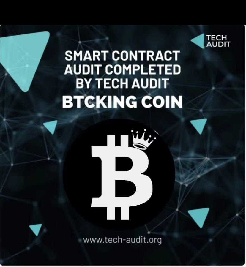Hey there dear community members! BTCKING COIN is audited and listed, check the report by link below
 
Projects website 🌐:
btcking.info

Audit link:
github.com/Tech-Audit/Sma…

More info:
tech-audit.org