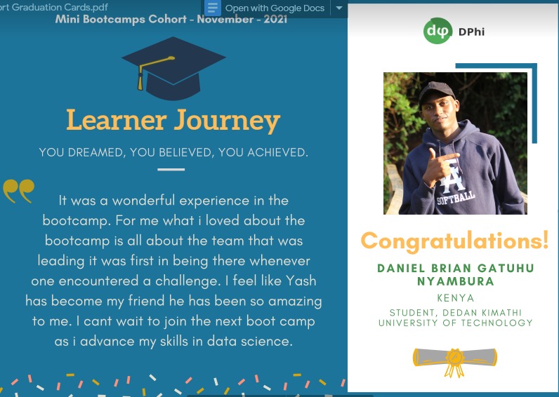Dbriane208's tweet photo. Just evaluating my journey towards AI. Thank you @Dbriane208 for the work you put forward π
#AI #ML #Datascience #MotivatedLearning @gatere_mark @gdsc_kimathi https://t.co/sEWwk84Bj9