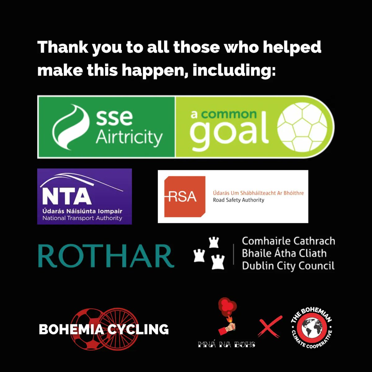 Cycle on down to the Home of Irish Football tonight and we'll give you a free match ticket. If you're there early there's a bag of goodies too. 

Support Bohs, stay healthy and help the planet - it's a great day for it. 

🖤❤️🚲🌎