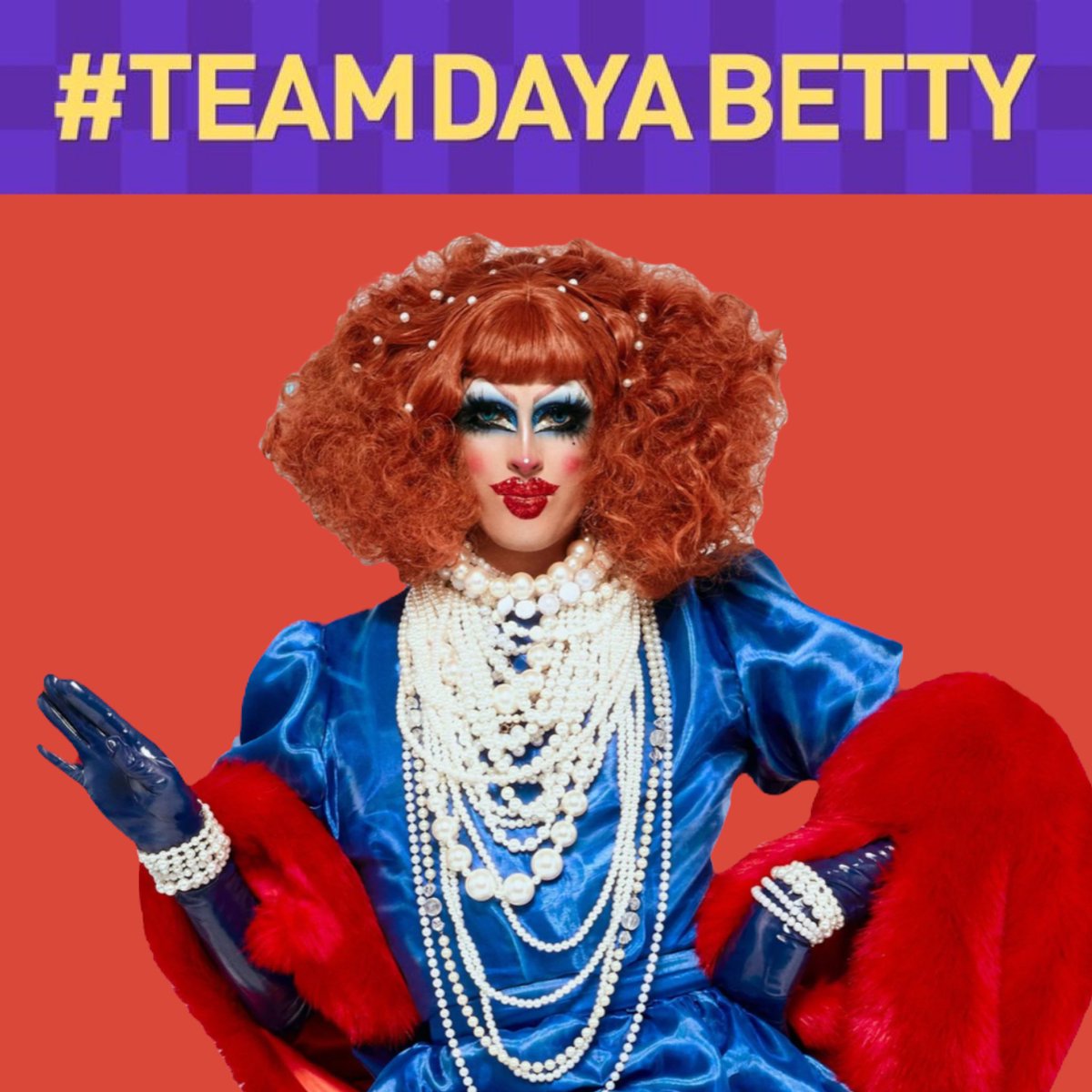 sedderaside's tweet photo. Are you Betty to see Daya Betty in the grand finale? 💋 Use #TeamDayaBetty across social media if you want her to snatch the crown! ✨ #DragRace https://t.co/8yrXMnBgYK