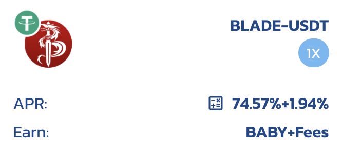 🔔 The @0xBladeGame Farm, Snack Pool, and Trade Mining are live now! 👶🏻 Stake BLADE-USDT earn $BABY 👶🏻 Trade BLADE-USDT earn $BABY 👶🏻 Stake BABY earn $BLADE 👉 home.babyswap.finance/farms #BabyMetaFi #BNBChain