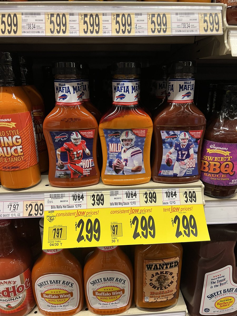 AndreaNHutton's tweet photo. Loved seeing a familiar face @Wegmans in NJ this morning…but @JoshAllenQB should never be “on sale”. He will always be full price in my eyes! #GoBills #BillsMafia @BuffaloBills https://t.co/HwoerpXZwB
