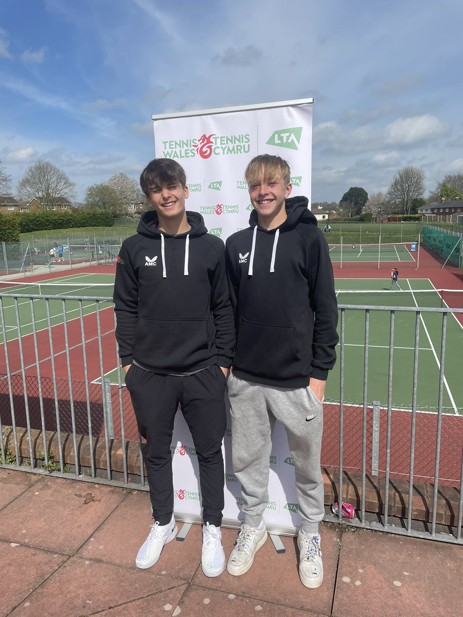 BockelmannEvans's tweet photo. Neirin and Felix ready for the 16U semis in the G2 Nationals at Wrexham @penarthwindsor @tenniswales @becca_strelzyn @bethancousins https://t.co/MKAzC1cEK5