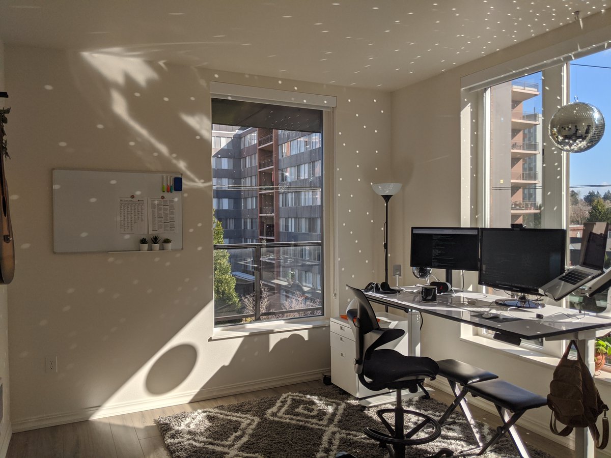 jdaudier's tweet photo. @ryanckulp @marshal @MehulATL @bennydigital_ @donnfelker I like plants on my walls. And a disco ball. https://t.co/ZUSUJnFkiC