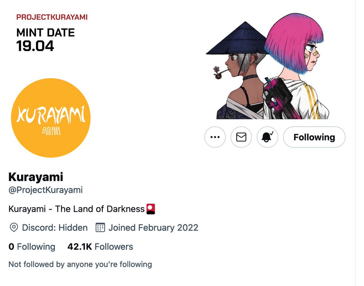 FranaNFT's tweet photo. @ProjectKurayami Notification on!! https://t.co/BuckxzKz79
