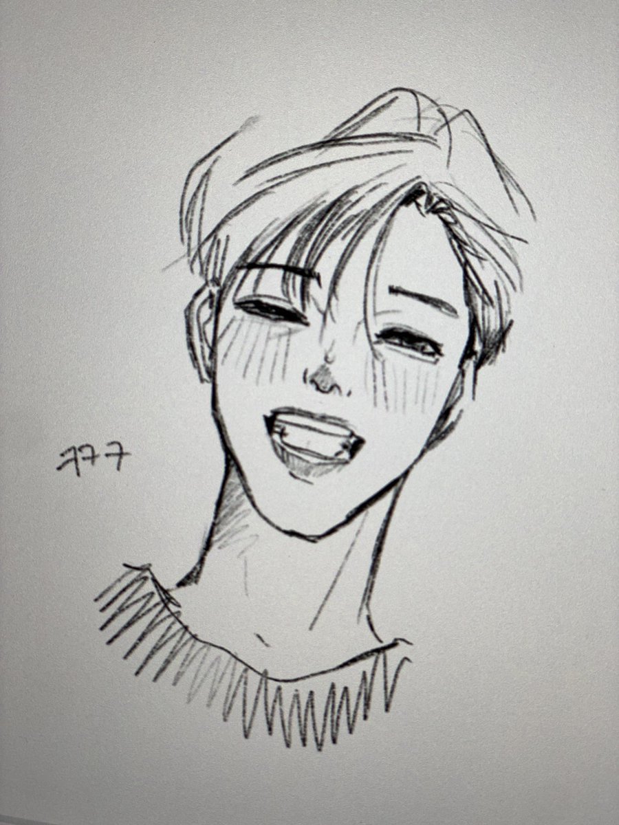 시험 기간이라 나타나는 거 맞음 아직도 취향은 눈물 많은 찌질 남캐임... 웃는 거 첨 그려본 기분