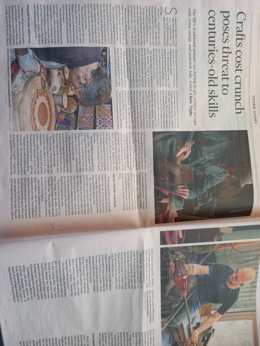 Thank you to <a href="/FT/">Financial Times</a> <a href="/FinancialTimes/">Financial Times</a> for taking time to cover #EnergyCrisis lack of LPG, and rising material costs of small businesses. Its the elephant in room in Govt, please note <a href="/scullyp/">Paul Scully</a> <a href="/FSBEastAnglia/">Candy Richards</a> there's no energy cap on businesses so burden passed on to us.Needs addressing