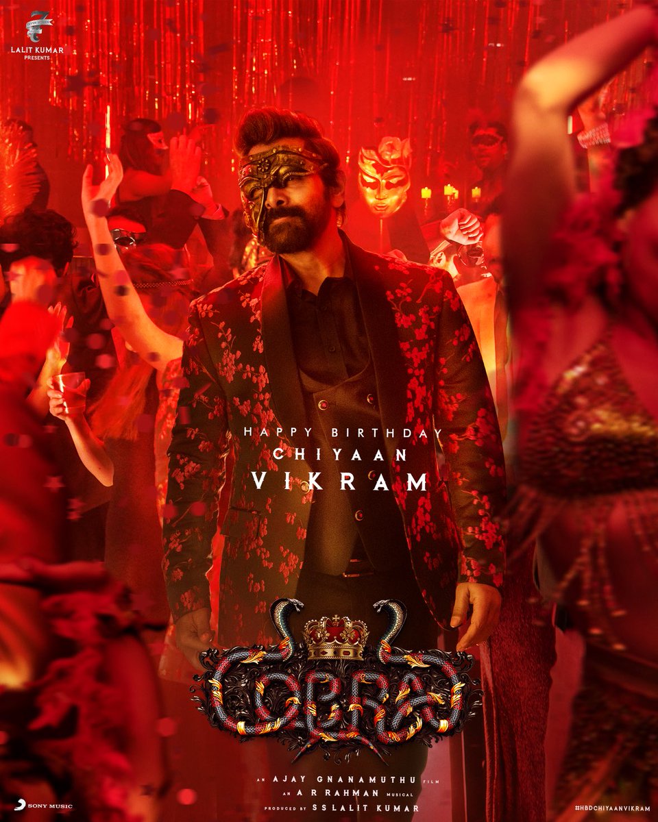 AjayGnanamuthu's tweet photo. Many many more happy returns of the day dear Acting-Monster #ChiyaanVikram sir.🔥🔥. May you continue inspiring and entertaining us as always for many many many years!! Loadsssss of love!! ❤️🤗🤗 #HBDChiyaanVikram #Cobra ⁦@7screenstudio⁩ ⁦⁦⁦⁦@SonyMusicSouth⁩ https://t.co/JR8FBCgTfA