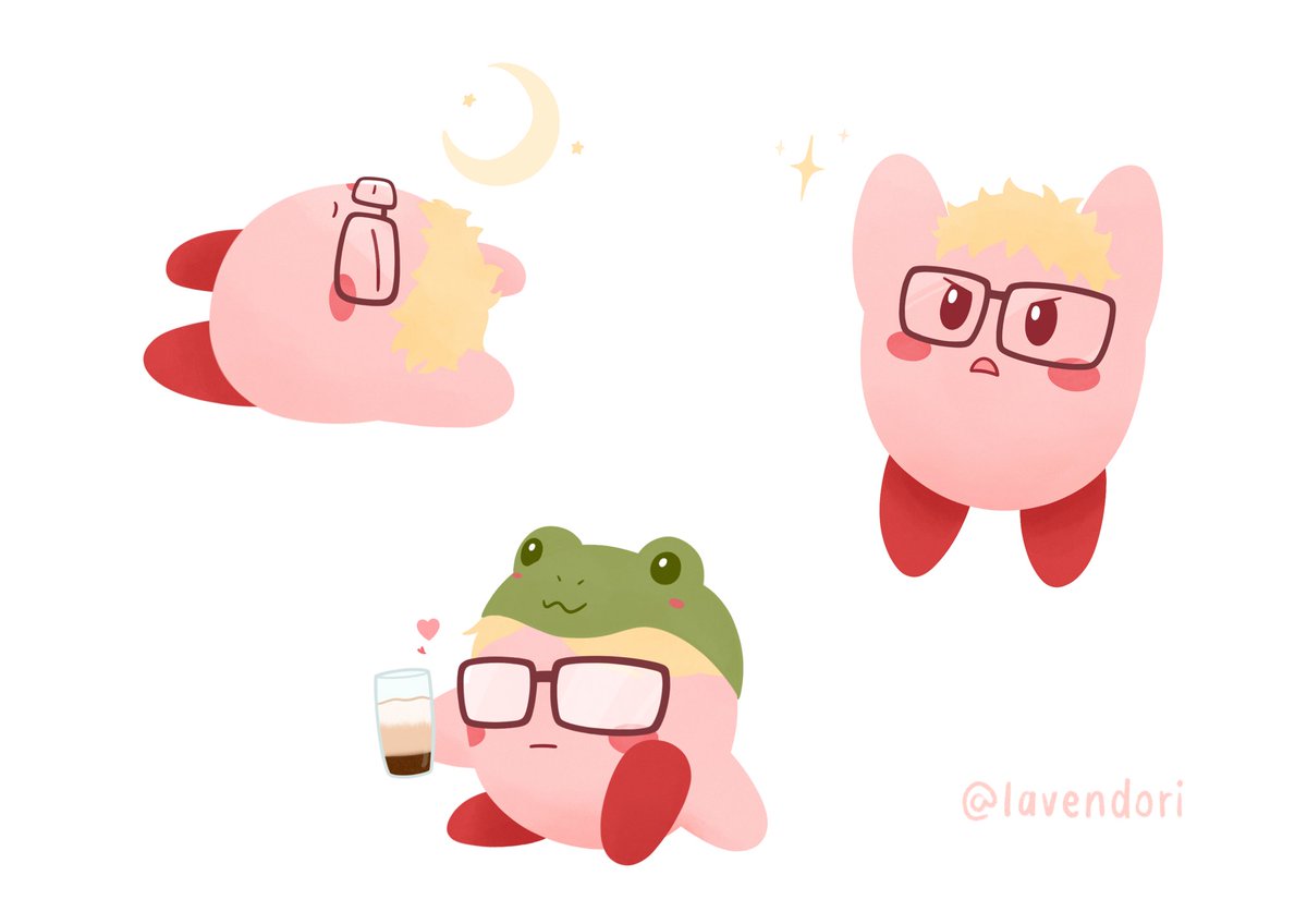 a couple tsukki kirby’s to keep the pain away ⭐️💕💖