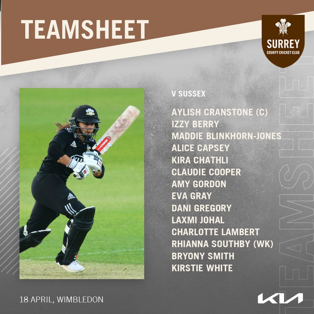 Surrey Women start their 2022 campaign at Wimbledon CC tomorrow with a T20 double header against <a href="/SussexCCC/">Sussex Cricket</a>.

- Free entry for all
- Games at 11am and 3pm
- Bar open and BBQ food

A squad of 14 has been named, led by new Club captain Aylish Cranstone 👇