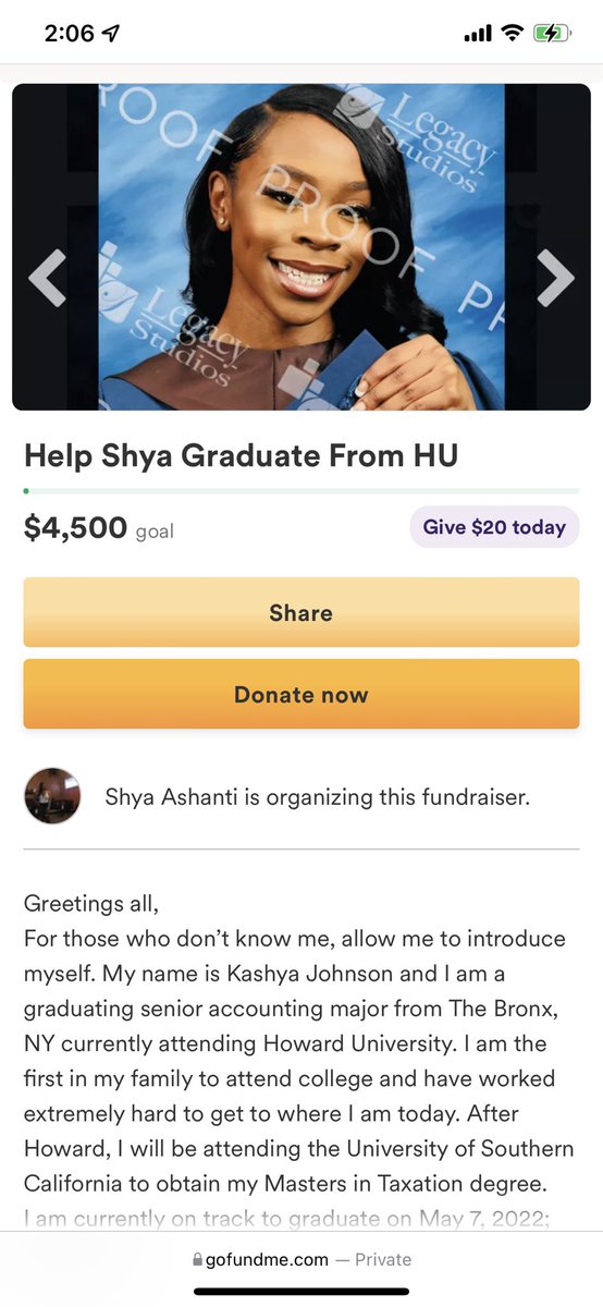 ShyaAshanti's tweet photo. I am raising money to finish my undergrad at Howard University, please share and donate if you can. Thank you! 🙏🏾❤️ https://t.co/nnyRRsFOaL #howarduniversity #GoFundMe #BlackTwitter https://t.co/nl9V3Dv50i
