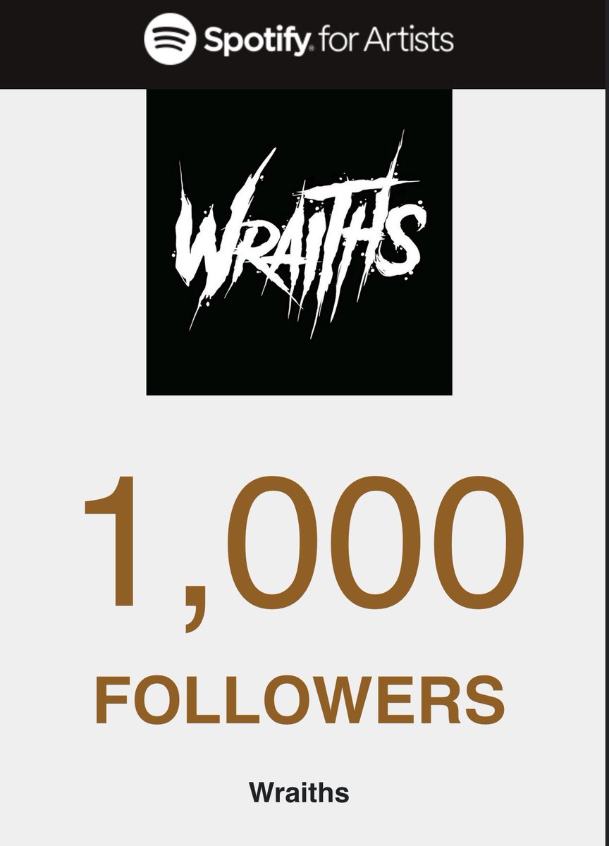 Wraiths_'s tweet image. Massive thanks to everyone who follows us on Spotify. If you like our shit, please share it with your friends, family, dogs, cats etc etc. It all really helps! New track coming on 6th May and we have another banger almost ready for mix and mastering. Another cover coming soon too