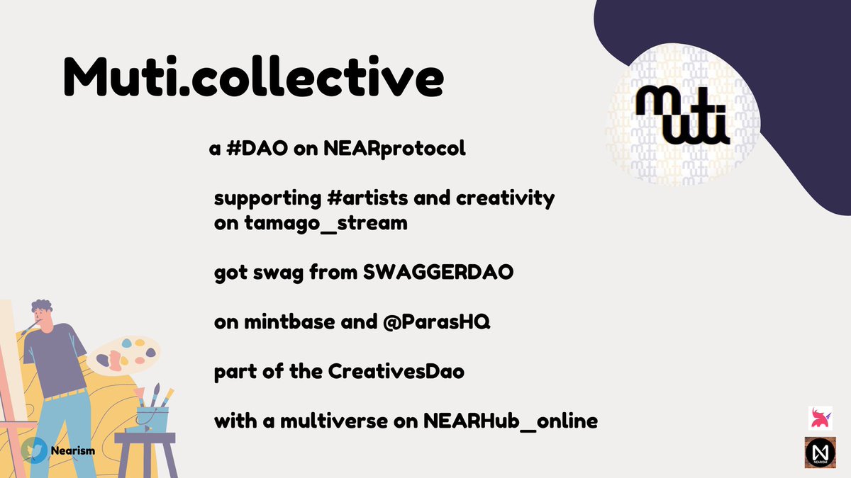 NEARISMM's tweet photo. What is @CollectiveMuti ?

Know what they are!!!

They are more than we think
#NEARProtocol #DAO #NFTCommunity #ArtistOnTwitter https://t.co/9uIRUCqnJF