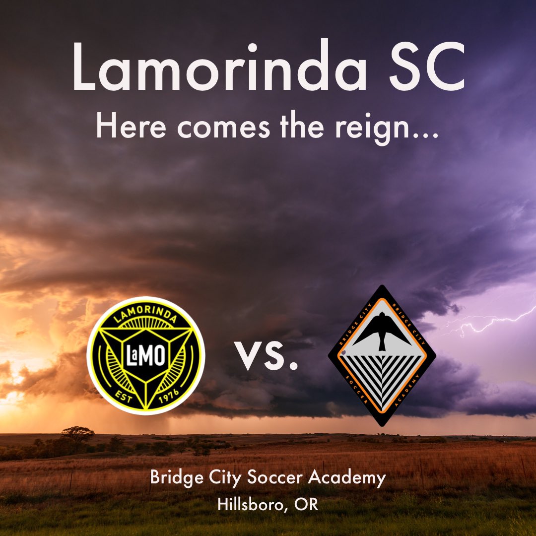 LamorindaSC's tweet photo. Lamorinda SC makes our first trip up north to play Bridge City Soccer Academy. Weather just seems brisk. Might miss the rain. 🤞🏻

#WeAreLMSC #UKickWePass 
@GAcademyLeague https://t.co/X0Js75xGbY