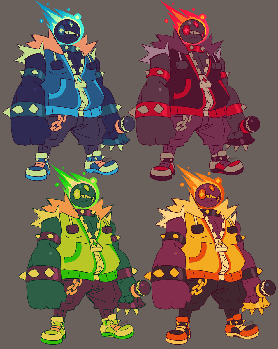another fightgame character idea! his name is bjerg and he uses his ice breath and brass knuckle mic + living boombox for attacks. he can also grow more arms out of his arms
also some rough sketches in paint with mouse, i did this rougher stuff during lectures lol