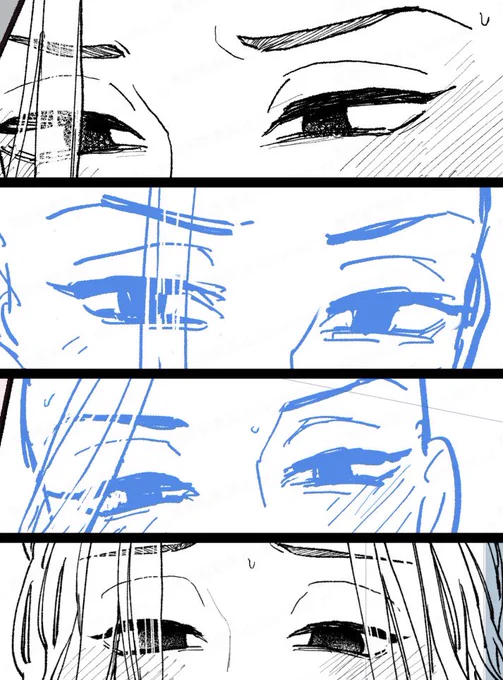ドマ目
1番上ほんとは描き直したいけど時間がない 