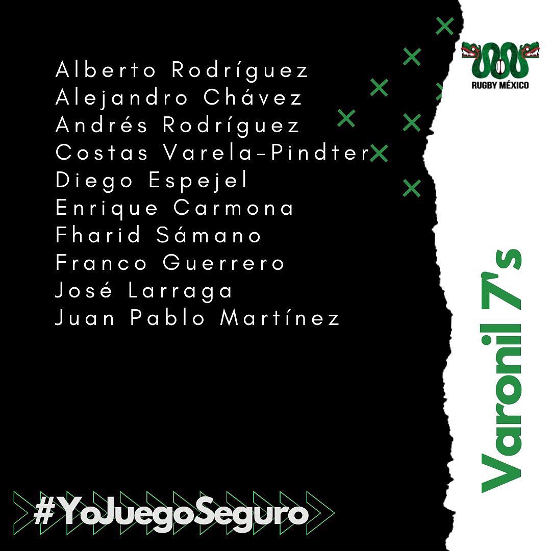 Rugby_Mexico's tweet photo. Conoce las #Serpientes🐍 que participarán este fin en la concentración de 7's en Preparación del RAN Qualifiers🇲🇽🏉

#RugbyMéxico #Rugby #rugby7s #SomosSerpientes https://t.co/VAZjezrpTI