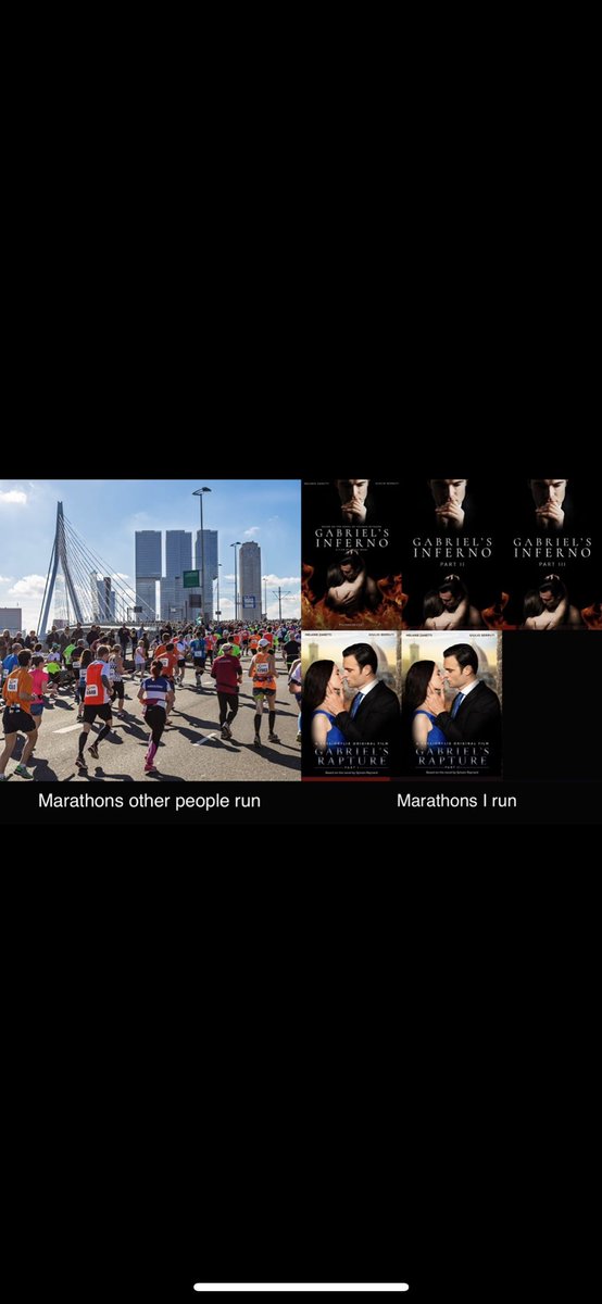 How many times have you run this marathon of #TheGabrielSeries by <a href="/passionflix/">Passionflix</a> in a row? 

My best time was 8 hours and 49 min 😉

#gabrielsinfernomovie #gabrielsrapturemovie #passionflix #sylvainreynard <a href="/sylvainreynard/">Sylvain Reynard</a>