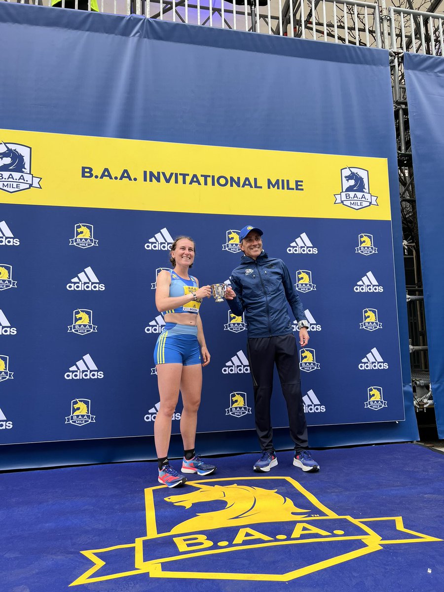 RunTeamBAA's tweet photo. B.A.A. High Performance Team member @Annie_Rodenfels placed first today at the @BAA Invitational Mile with a photo finish in a time of 4:35.51 🤯

Congratulations Annie! 👏👏👏 https://t.co/BVQ6jKKqkM