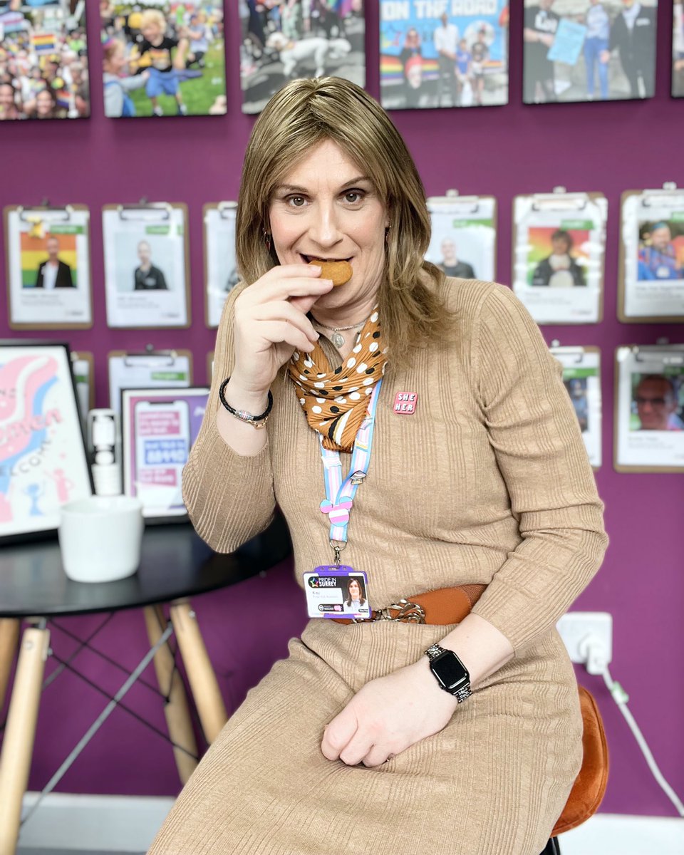 pridehubsurrey's tweet photo. We are open until 4pm today, when not pop down, and stop Kay from eating all the biscuits π€ #prideinsurrey #pridehub #transpride #trans #kettleison https://t.co/t6qDBwwWRO