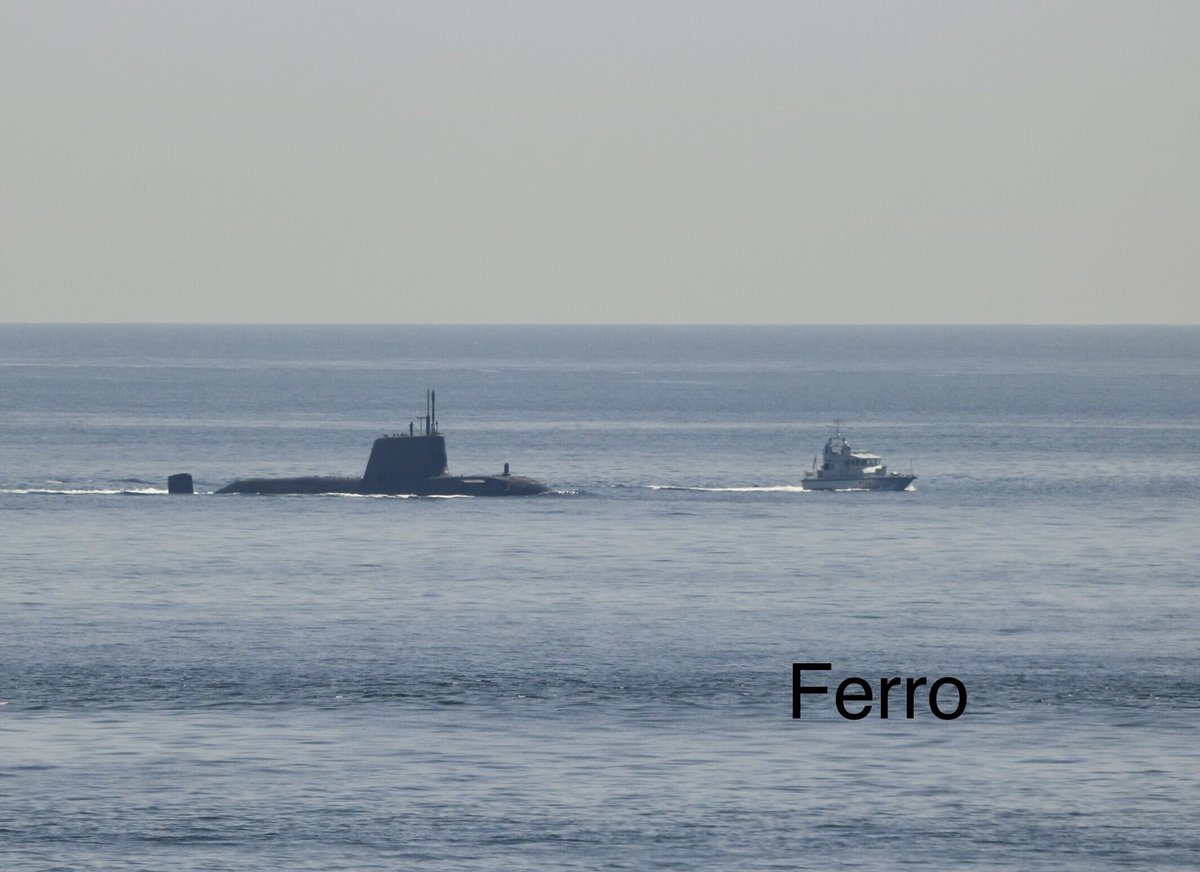 WarshipCam's tweet photo. Royal Navy Astute-class fleet submarine HMS Audacious (S122) coming into Gibraltar next to USS Georgia (SSGN 729) - April 16, 2022 #hmsaudacious #s122 #ussgeorgia #ssgn729
* photos courtesy of @Gibdan1 https://t.co/7epQDMsZ9A